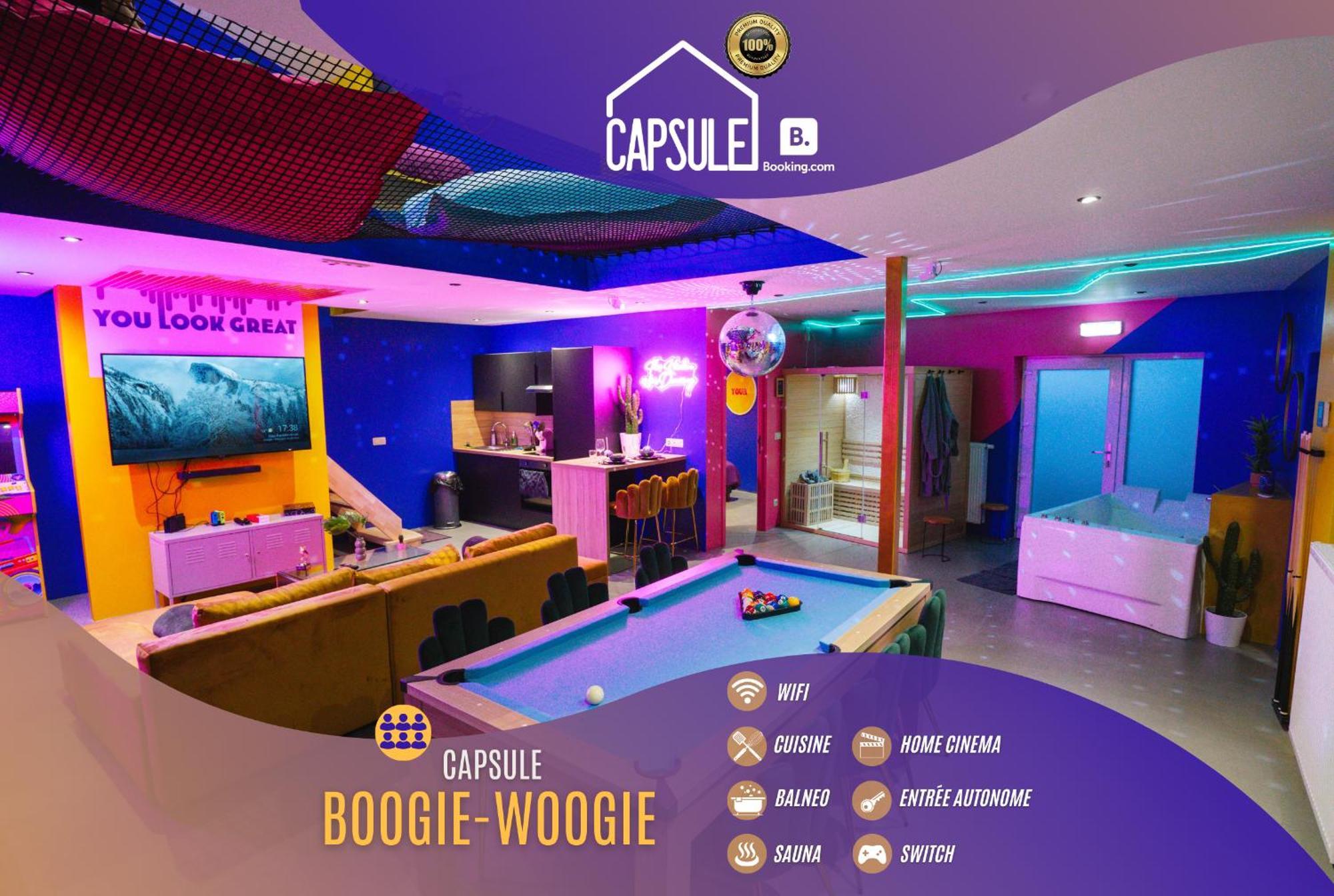 Capsule Boogie-Woogie - Jacuzzi - Sauna - Billard - Jeux - Ecran Geant - Filet Suspendu - Netflix ラ・ルビエール エクステリア 写真